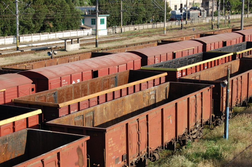 cargo containers on train